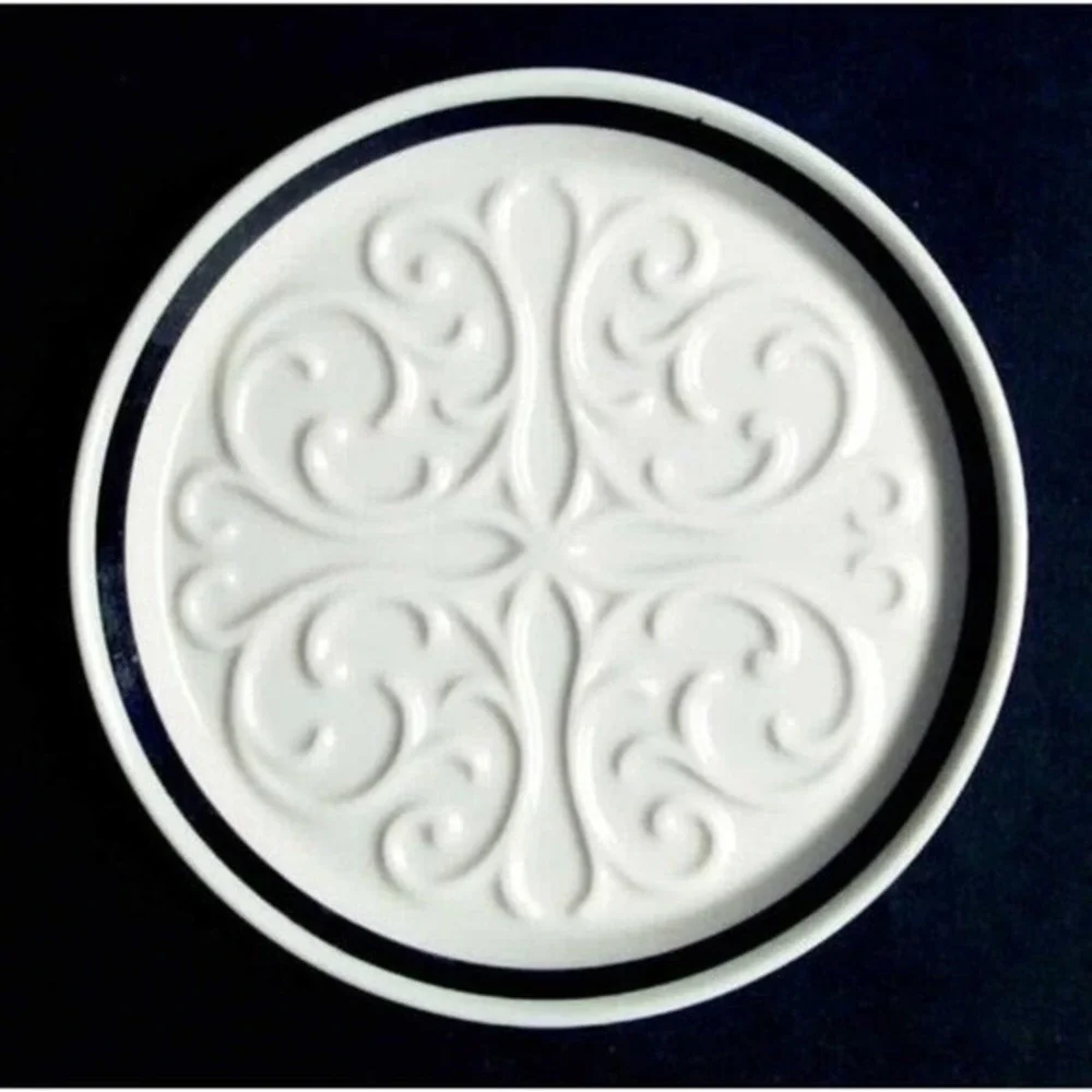 Lenox‎ Seville Ivory with Platinum Wine Bottle Coaster Made in USA Excellent